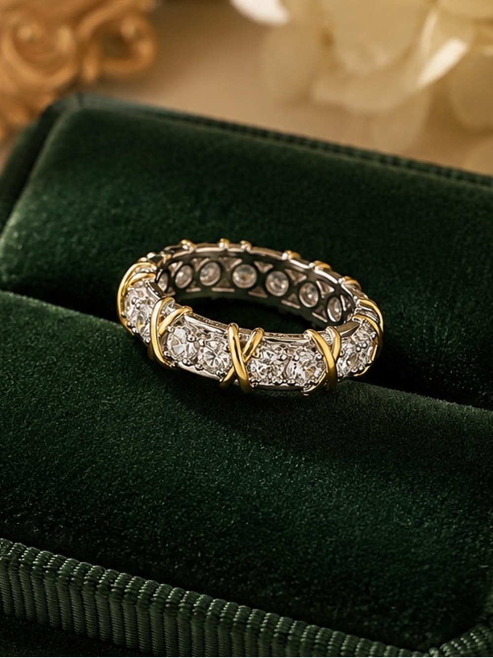 14k 16 Stone Eternity Band